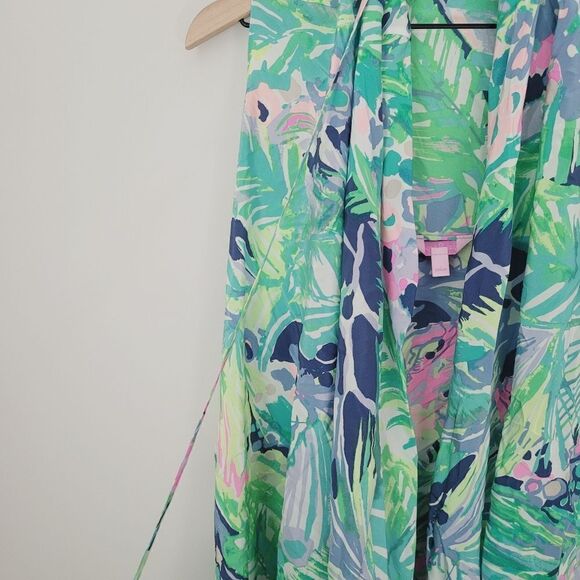 Lilly Pulitzer Multicolor Silk Vest Wrap Size XXS/XS - Picture 5 of 6